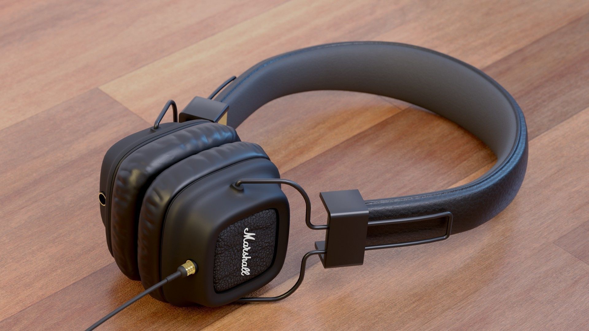 Marshall Studio Headphones 3D model_4