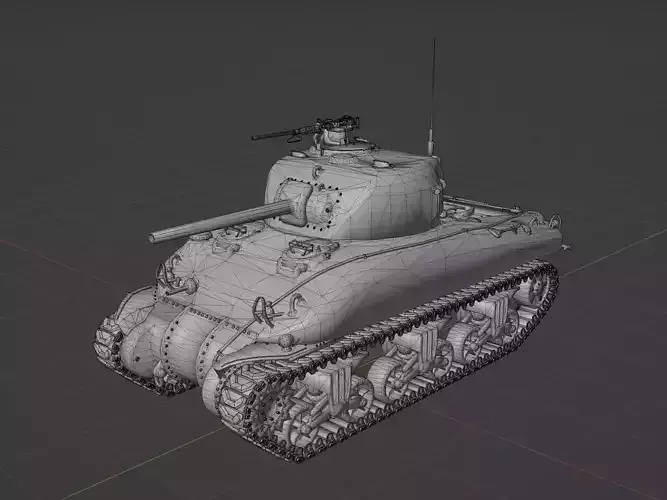 M4 A1 Sherman Low-poly 3D model