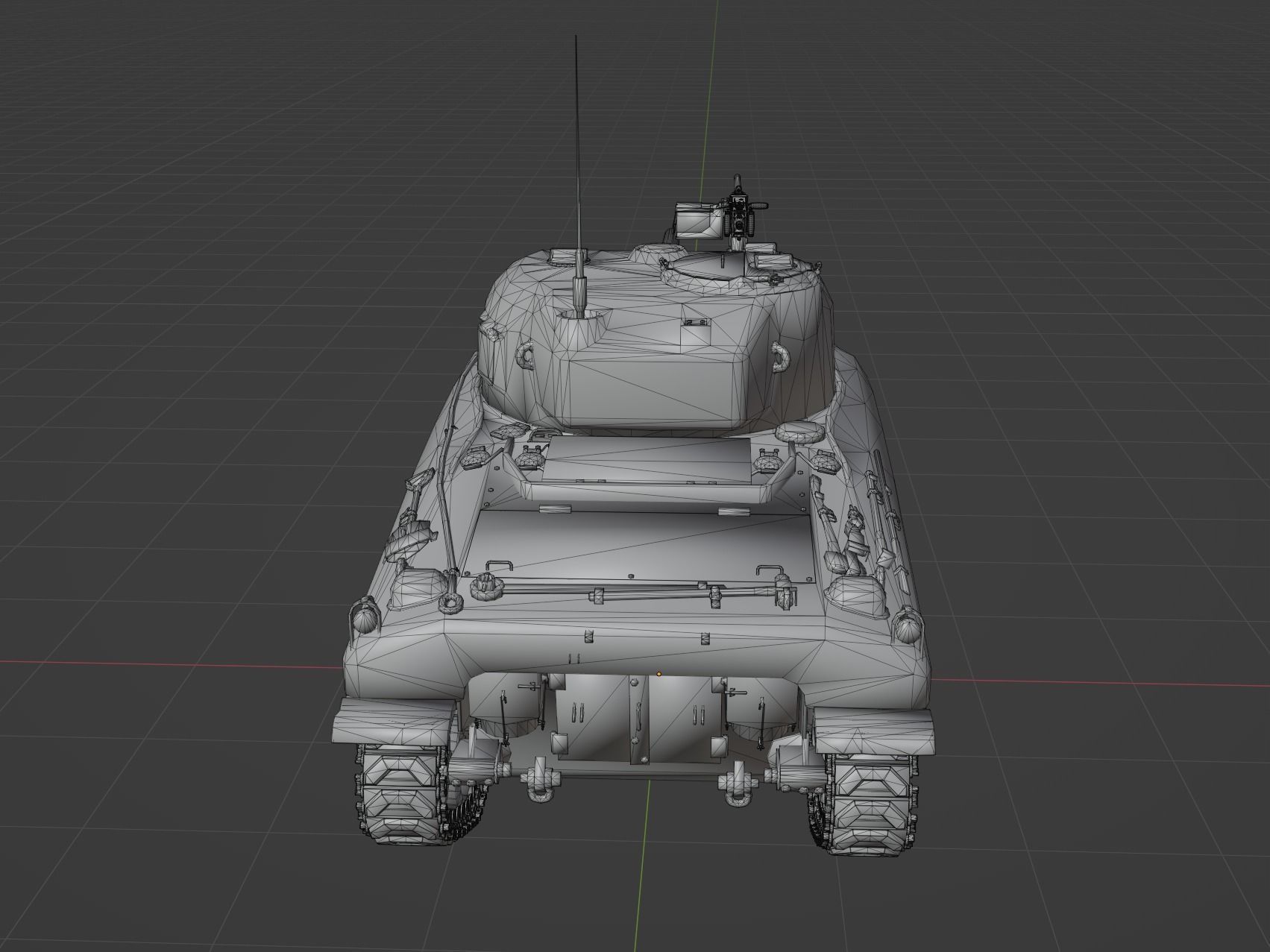 M4 A1 Sherman Low-poly 3D model_3