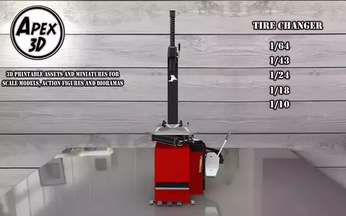 Tire Changer 3d printable in various scales