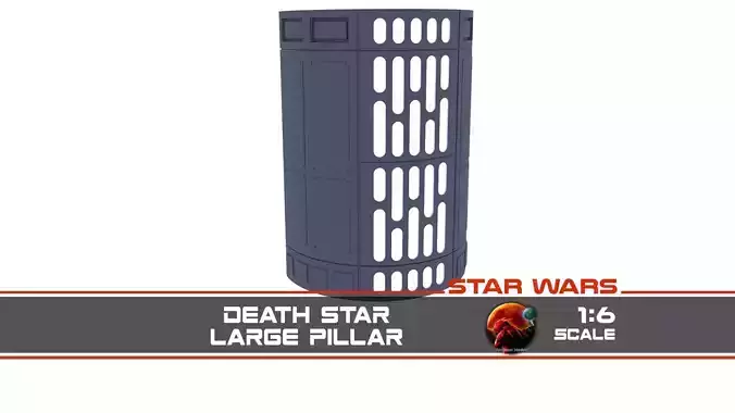 Death Star Large Pillar - 1-6 scale Hottoys  3D print model
