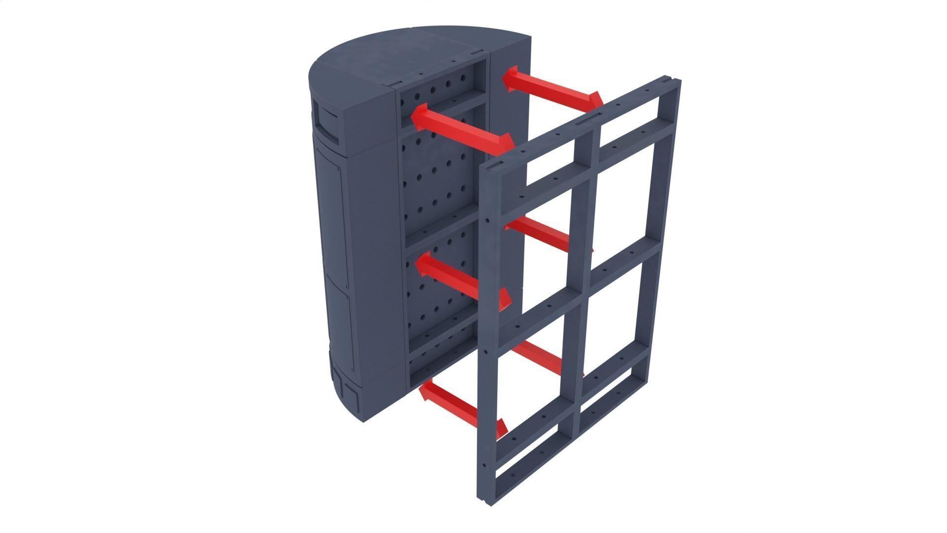 Death Star Large Pillar - 1-6 scale Hottoys  3D print model_13