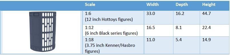 Death Star Large Pillar - 1-6 scale Hottoys  3D print model_11