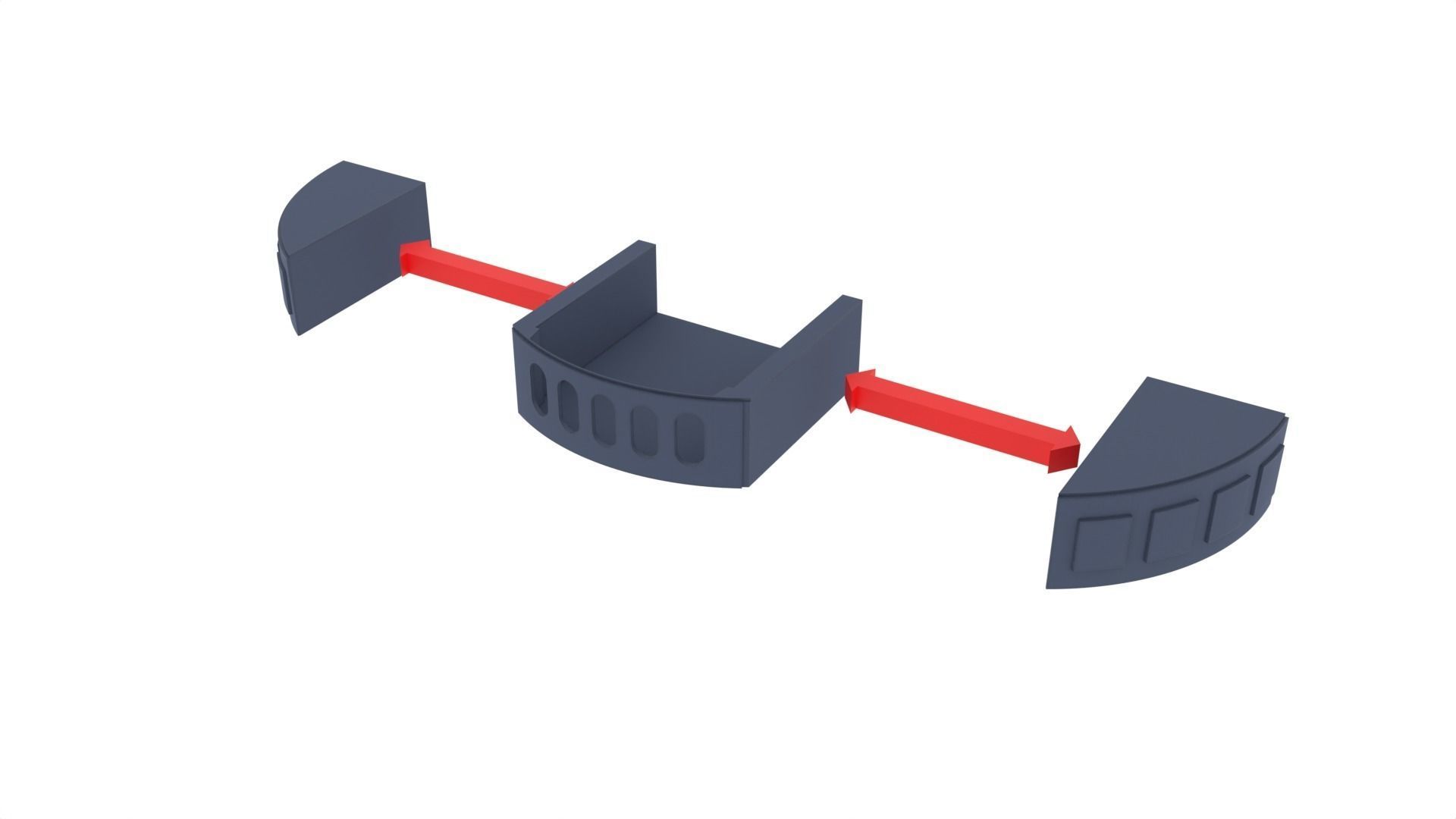 Death Star Large Pillar - 1-6 scale Hottoys  3D print model_6