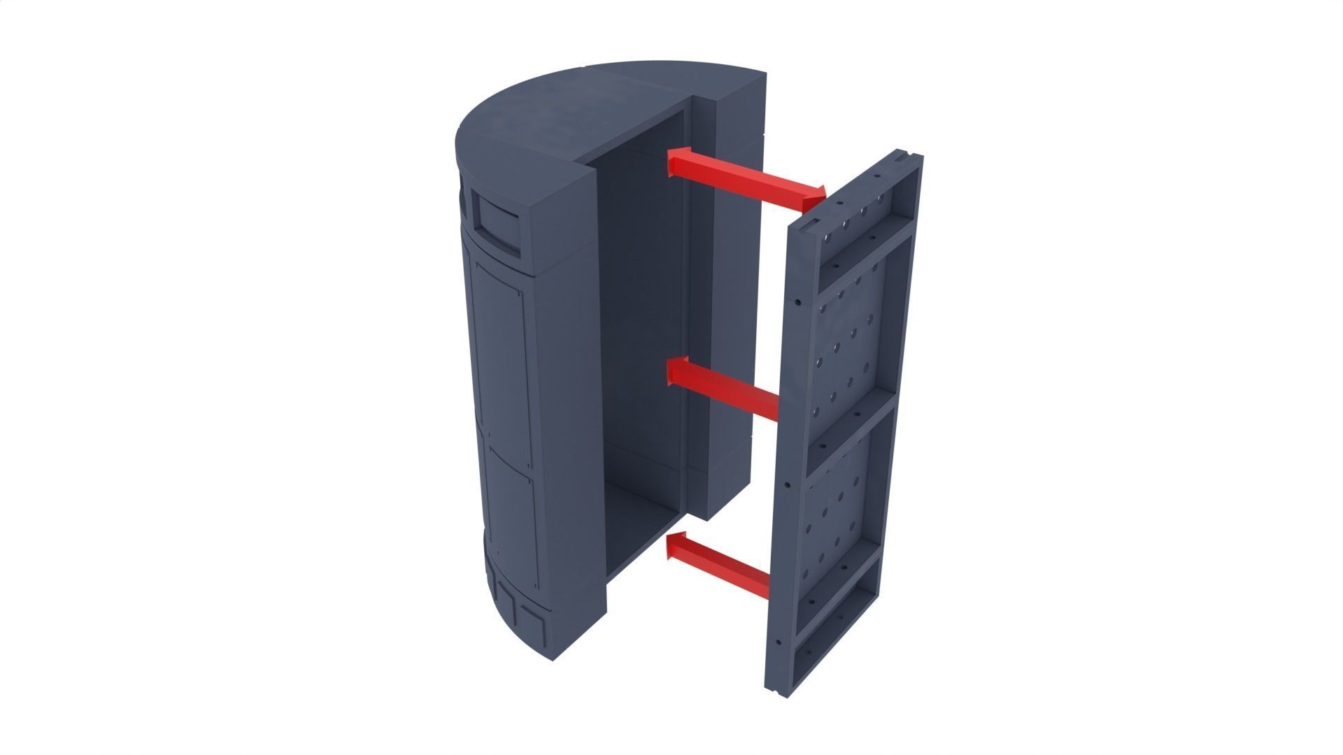 Death Star Large Pillar - 1-6 scale Hottoys  3D print model_12