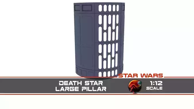 Death Star Large Pillar - 1-12 scale Blackseries  3D print model