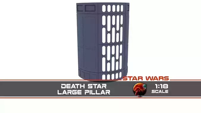 Death Star Large Pillar - 1-18 scale Kenner Hasbro 3D print model