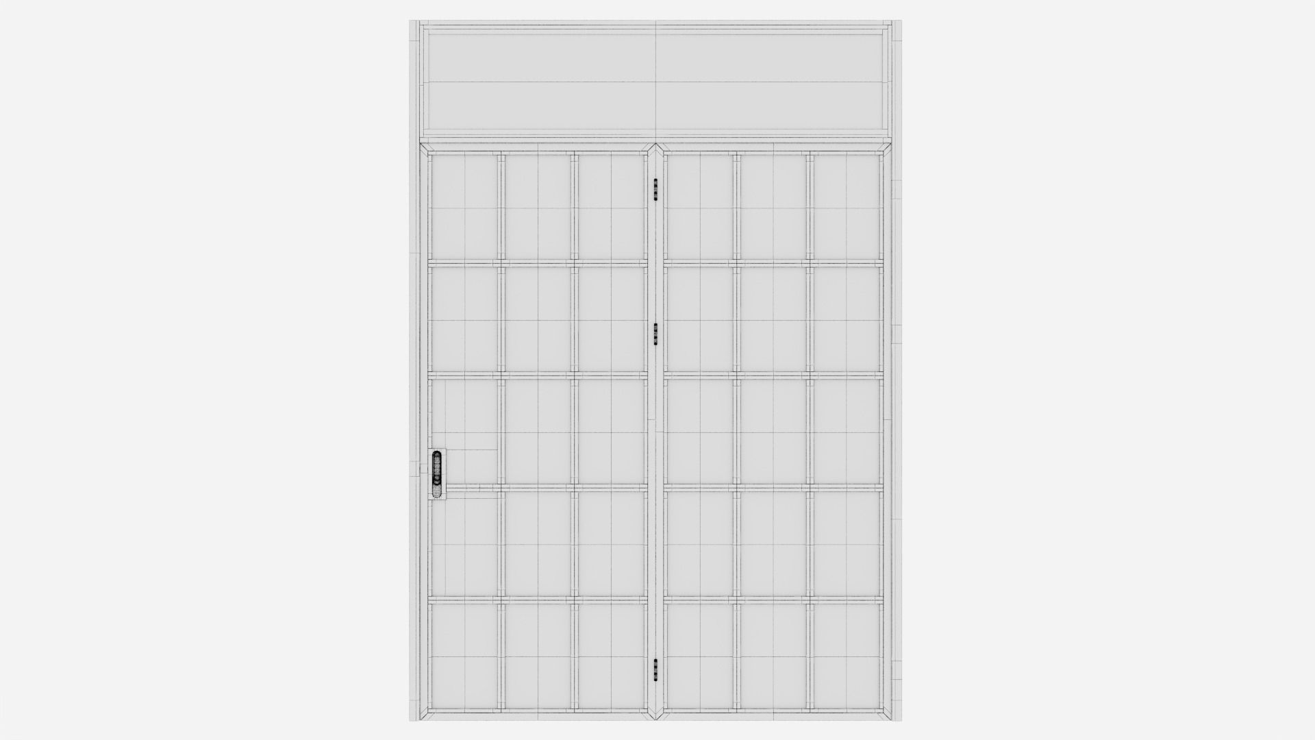Aluminium door 296 3D model_6