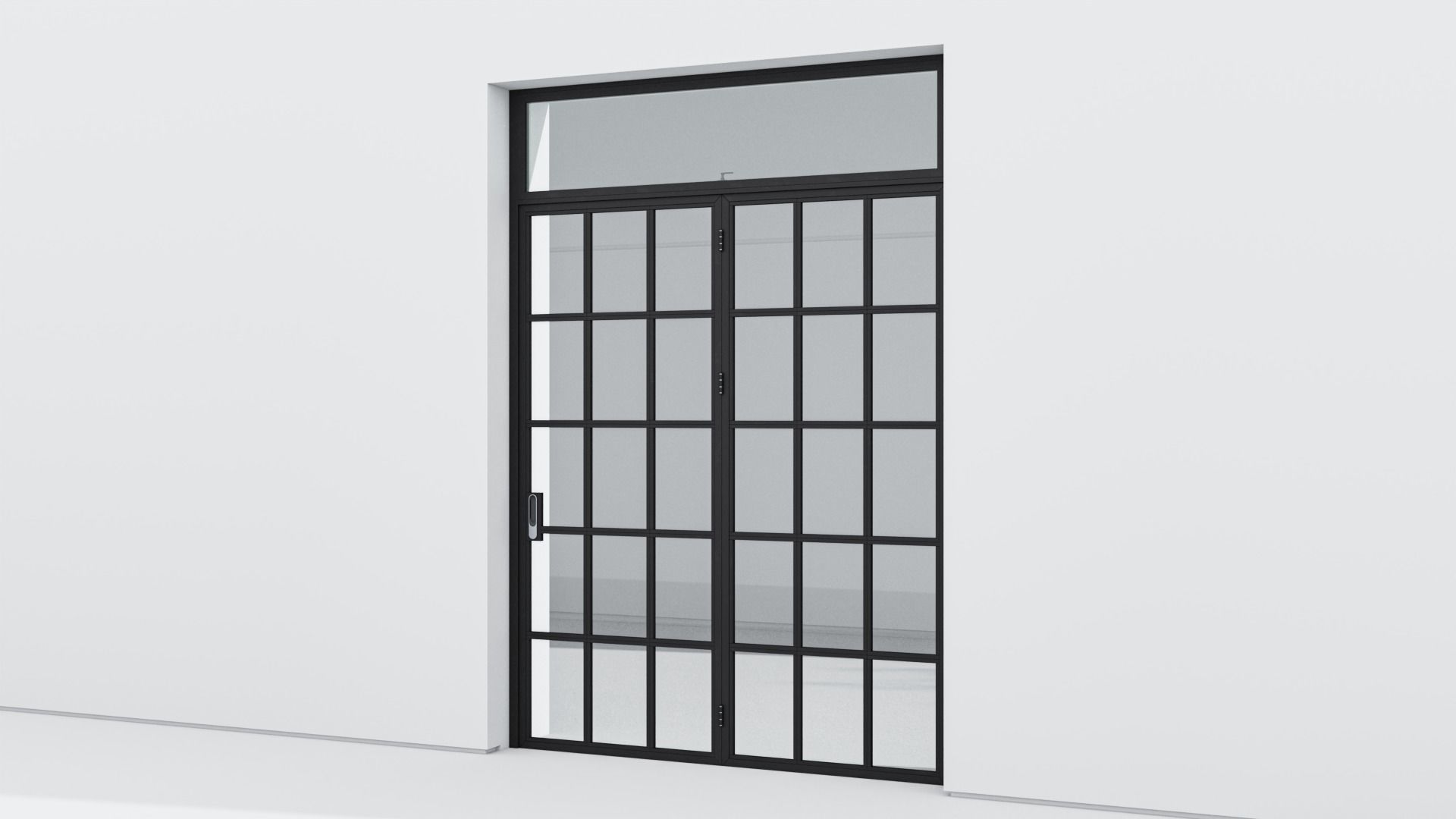 Aluminium door 296 3D model_3