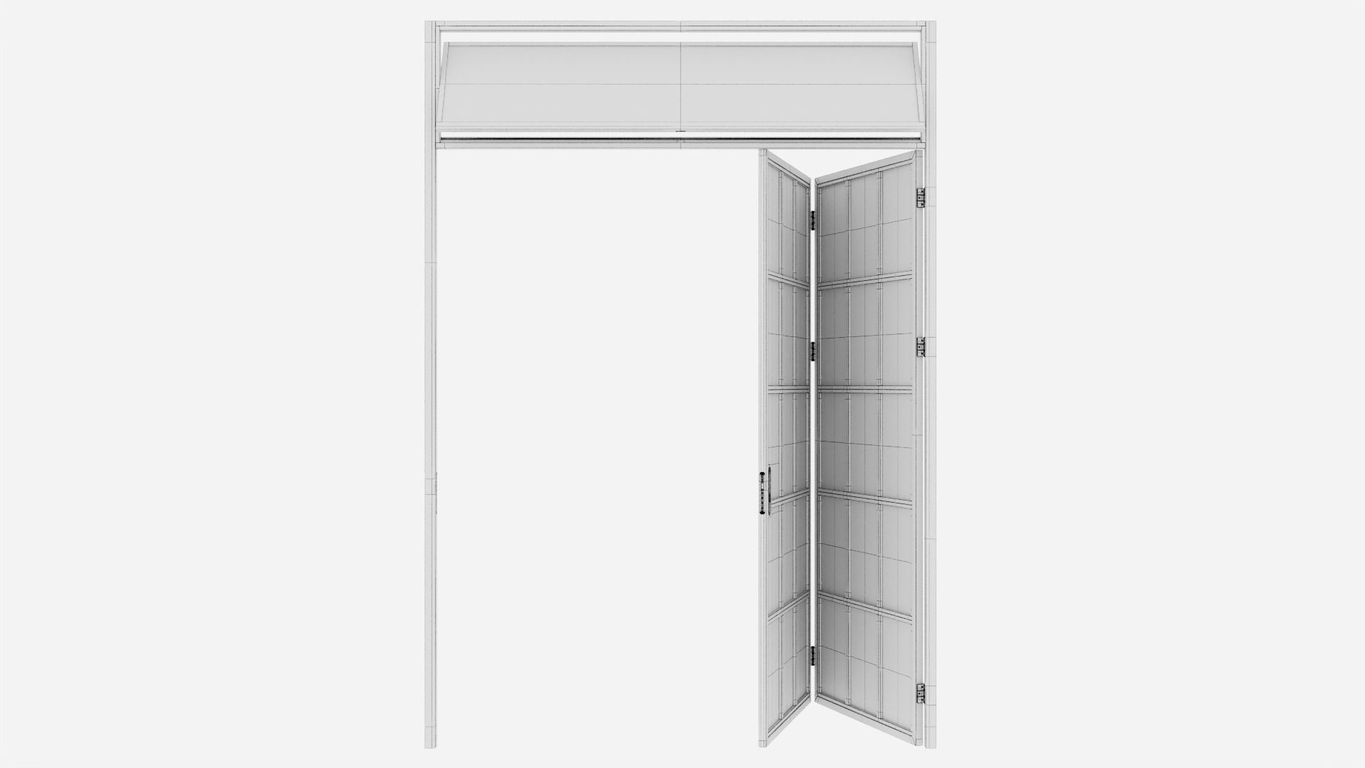 Aluminium door 296 3D model_5