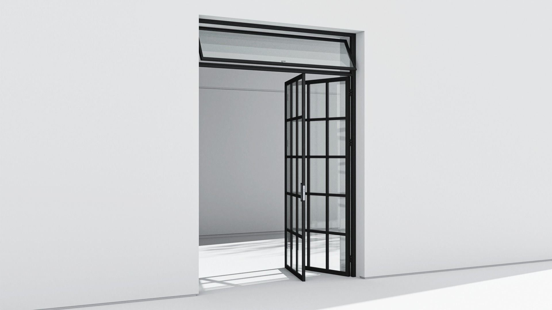 Aluminium door 296 3D model_2