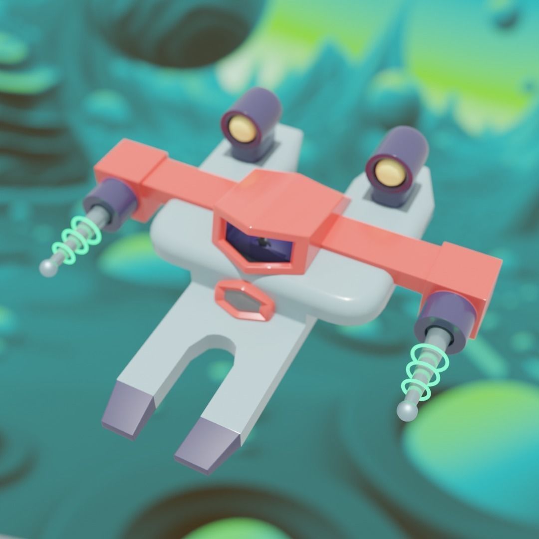 3D model Low Poly Spaceship VR / AR / low-poly | CGTrader