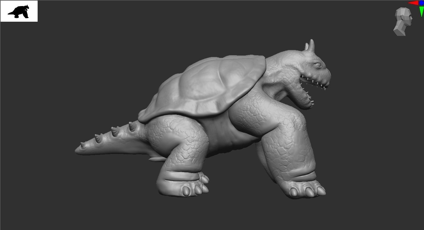 MonsterTurtle Low-poly 3D model_8