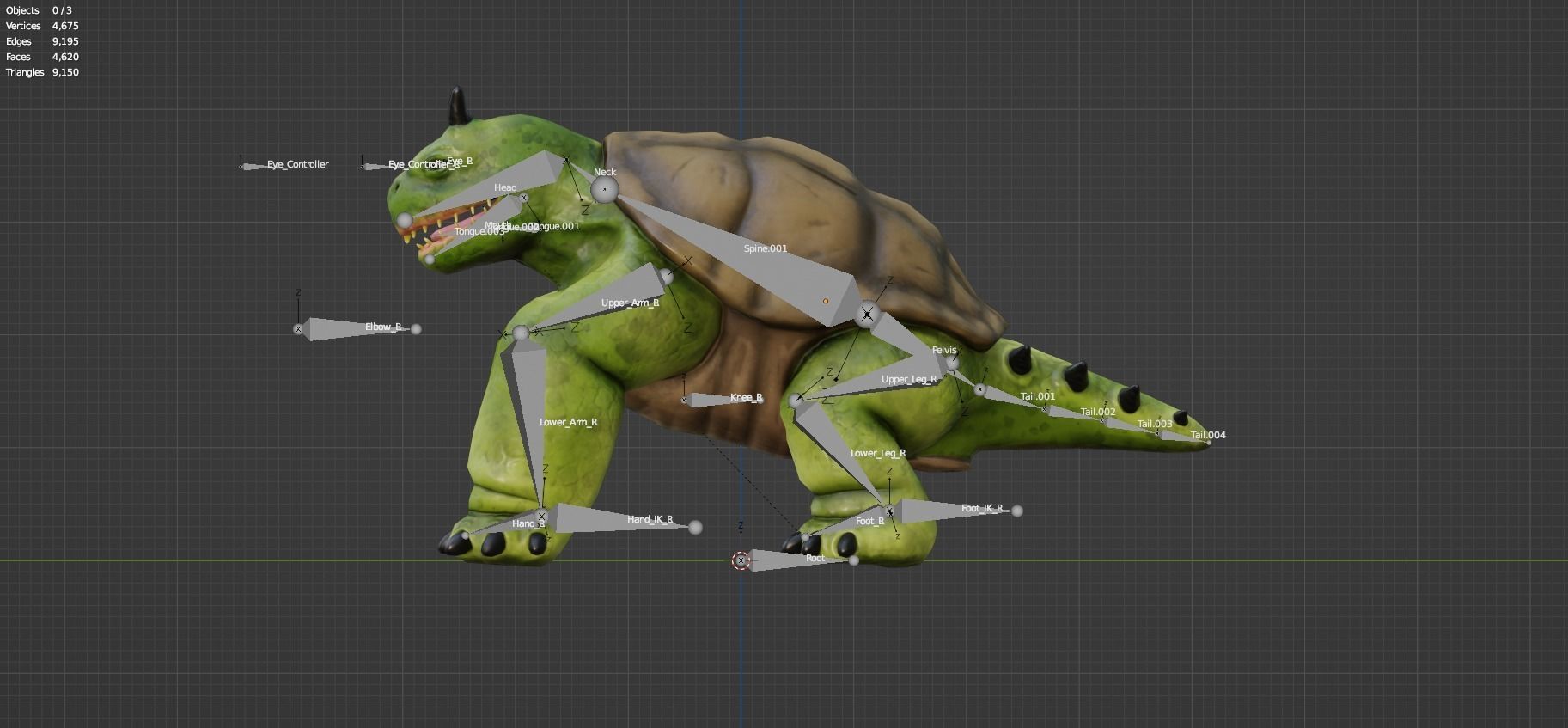 MonsterTurtle Low-poly 3D model_12