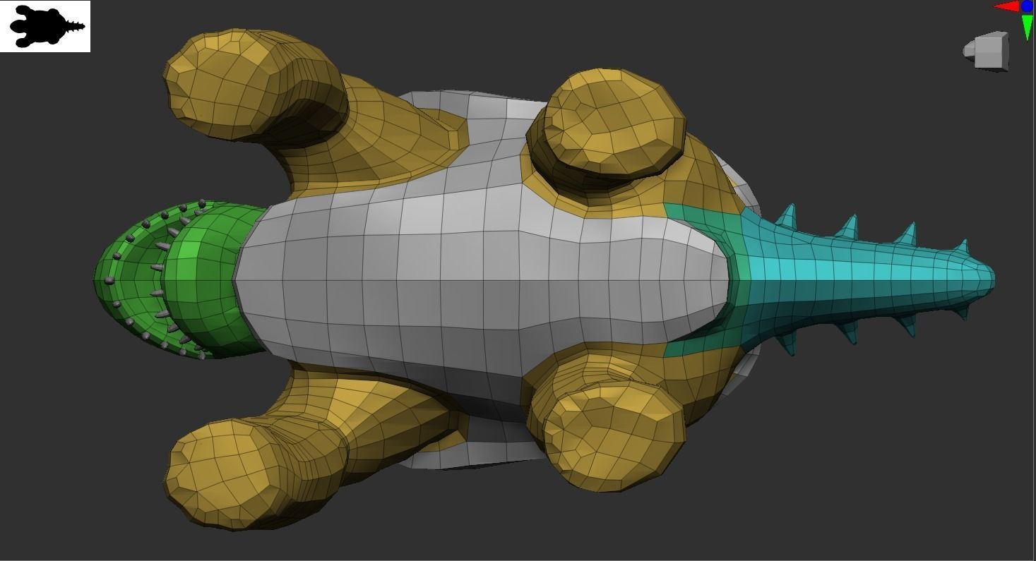 MonsterTurtle Low-poly 3D model_11