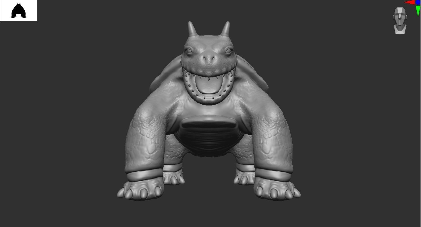 MonsterTurtle Low-poly 3D model_5