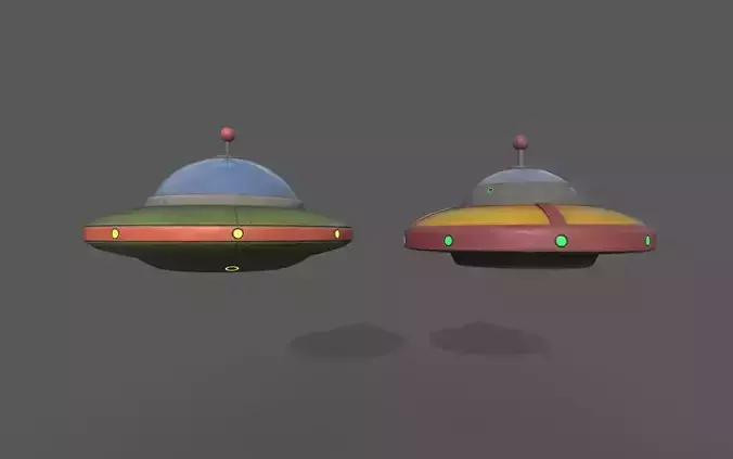 Ufos Ships Low-poly 3D model