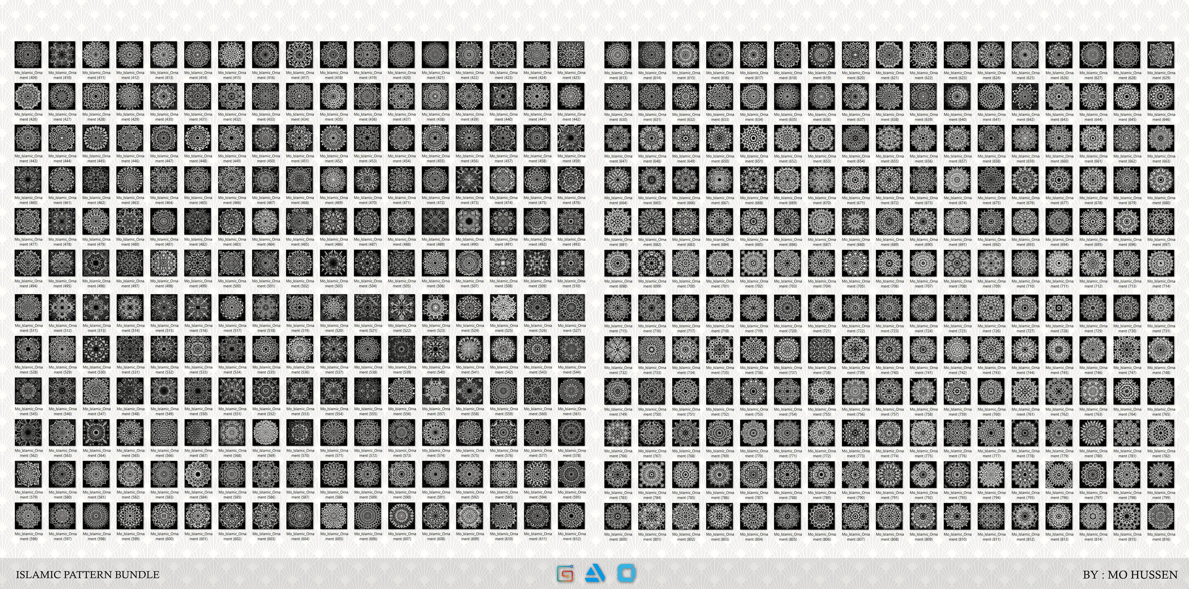 Islamic ornaments 3D model_2