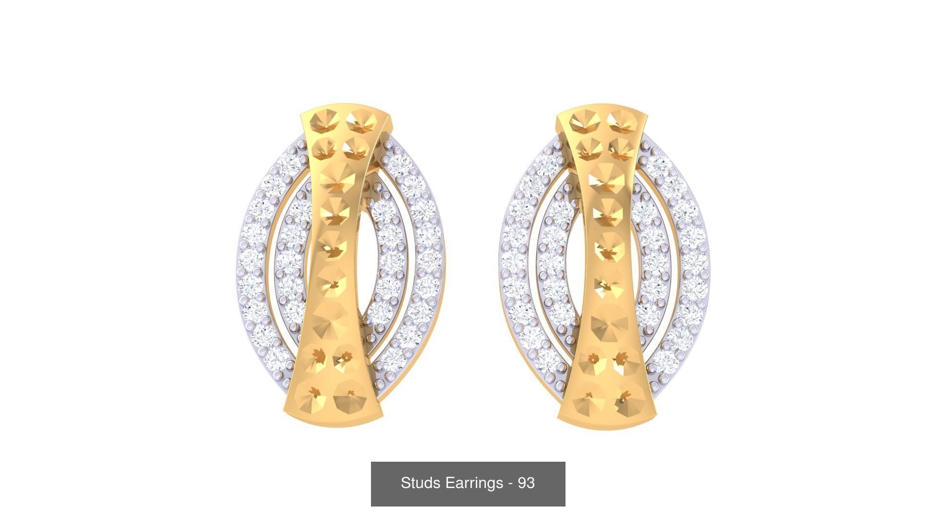830 Diamond Studs Earrings Pack 3D Model Collection_189