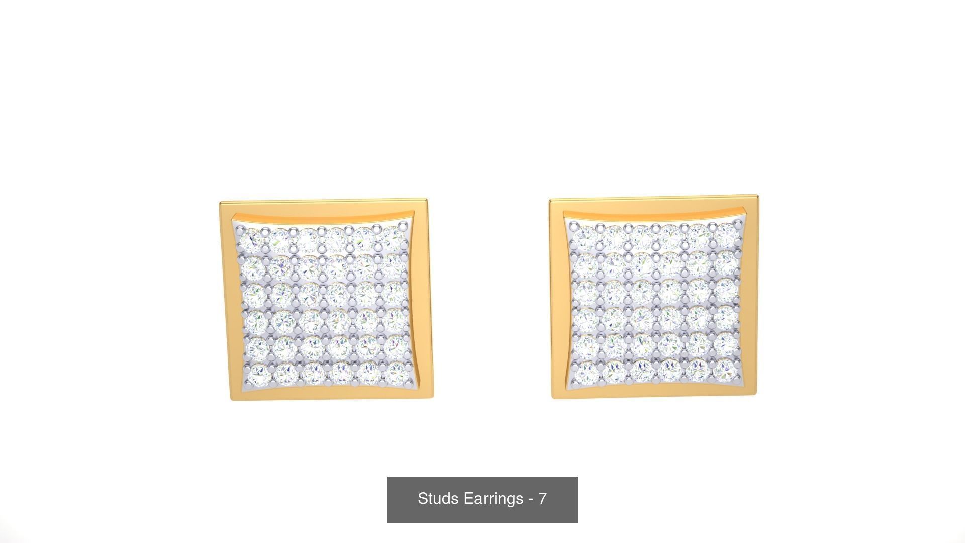 830 Diamond Studs Earrings Pack 3D Model Collection_31