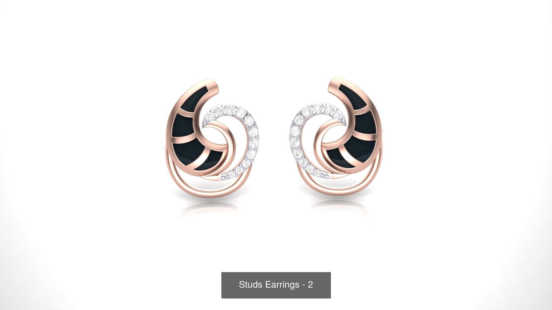 830 Diamond Studs Earrings Pack 3D Model Collection_127