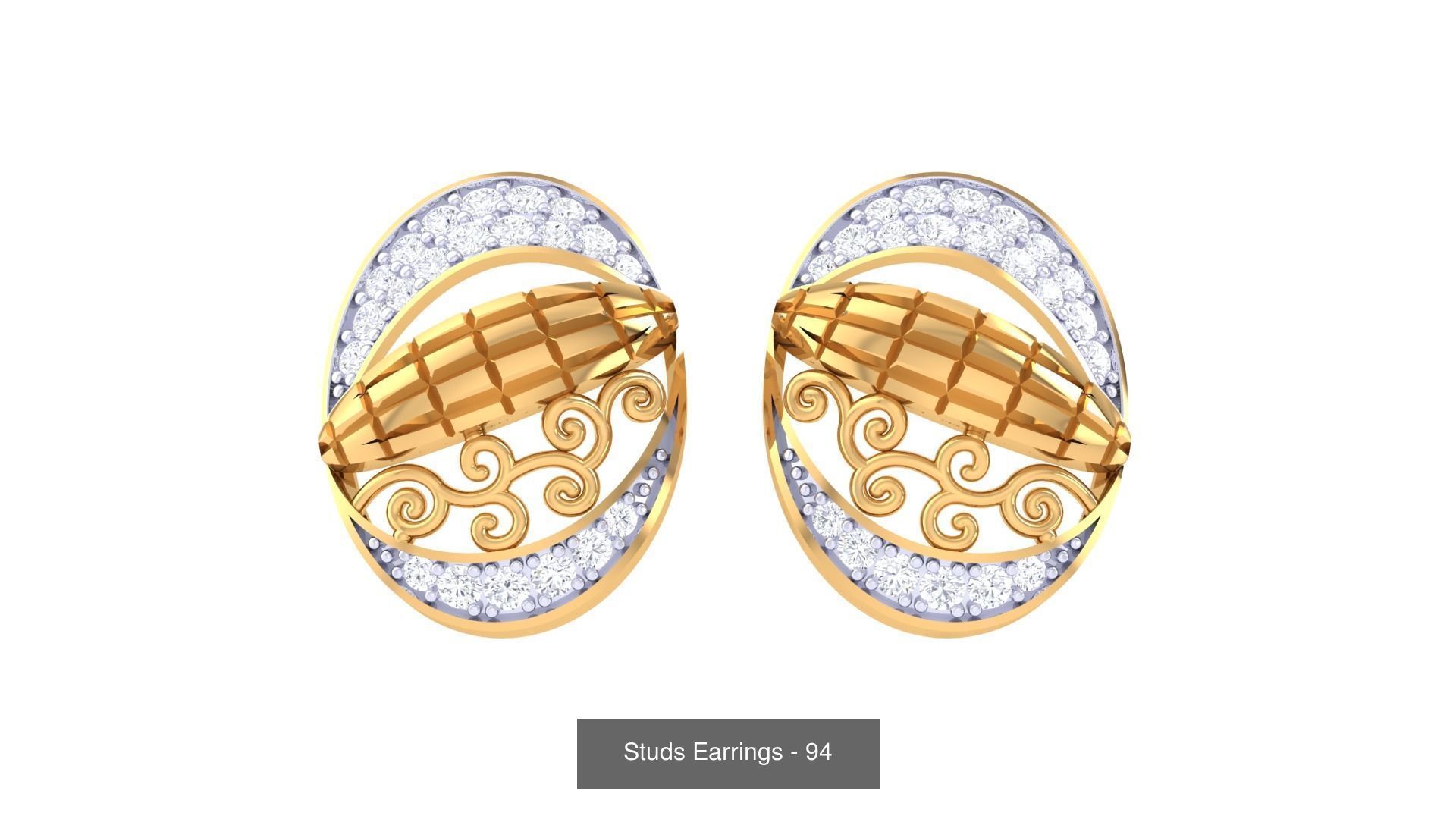 830 Diamond Studs Earrings Pack 3D Model Collection_188