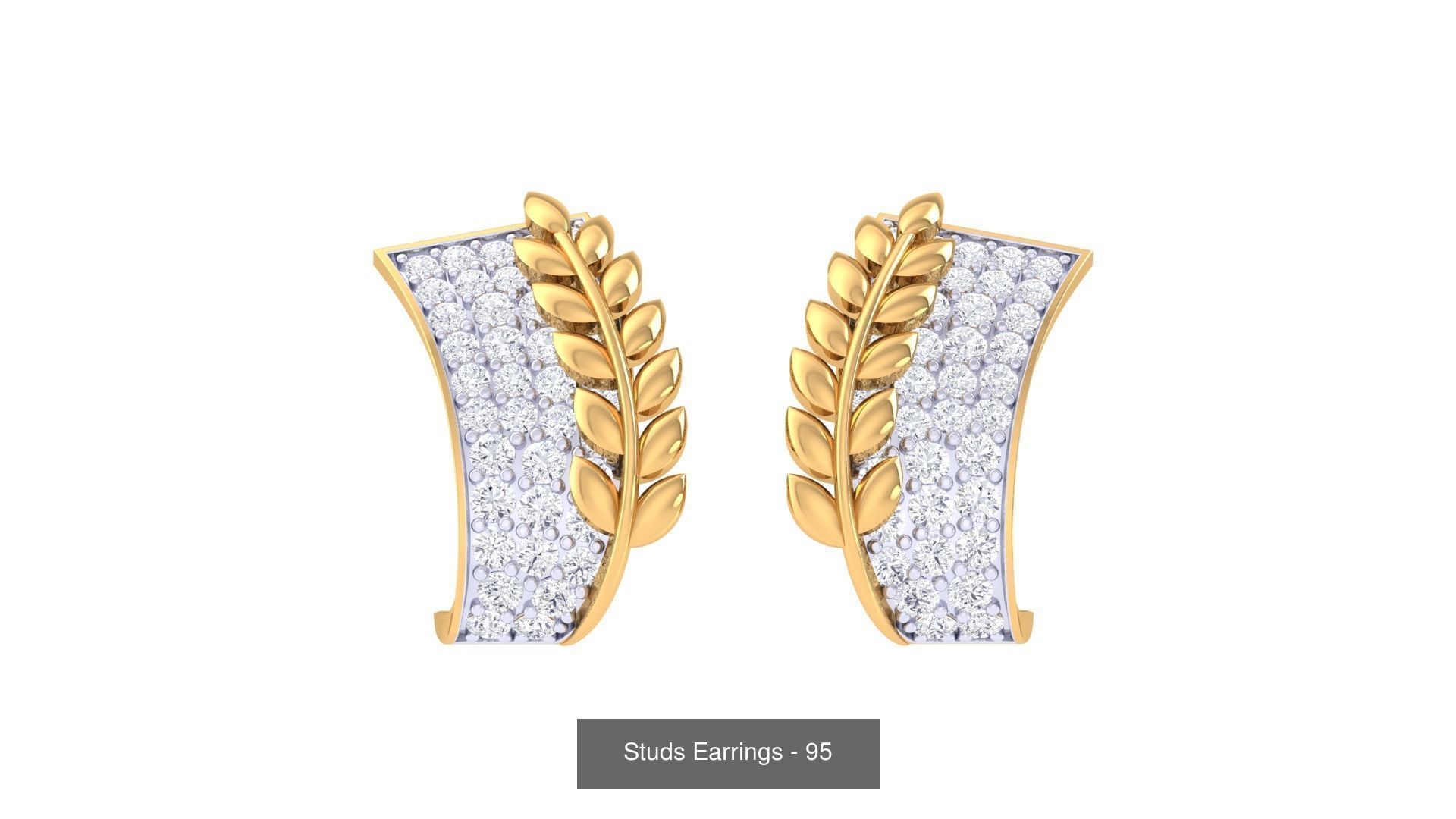 830 Diamond Studs Earrings Pack 3D Model Collection_187