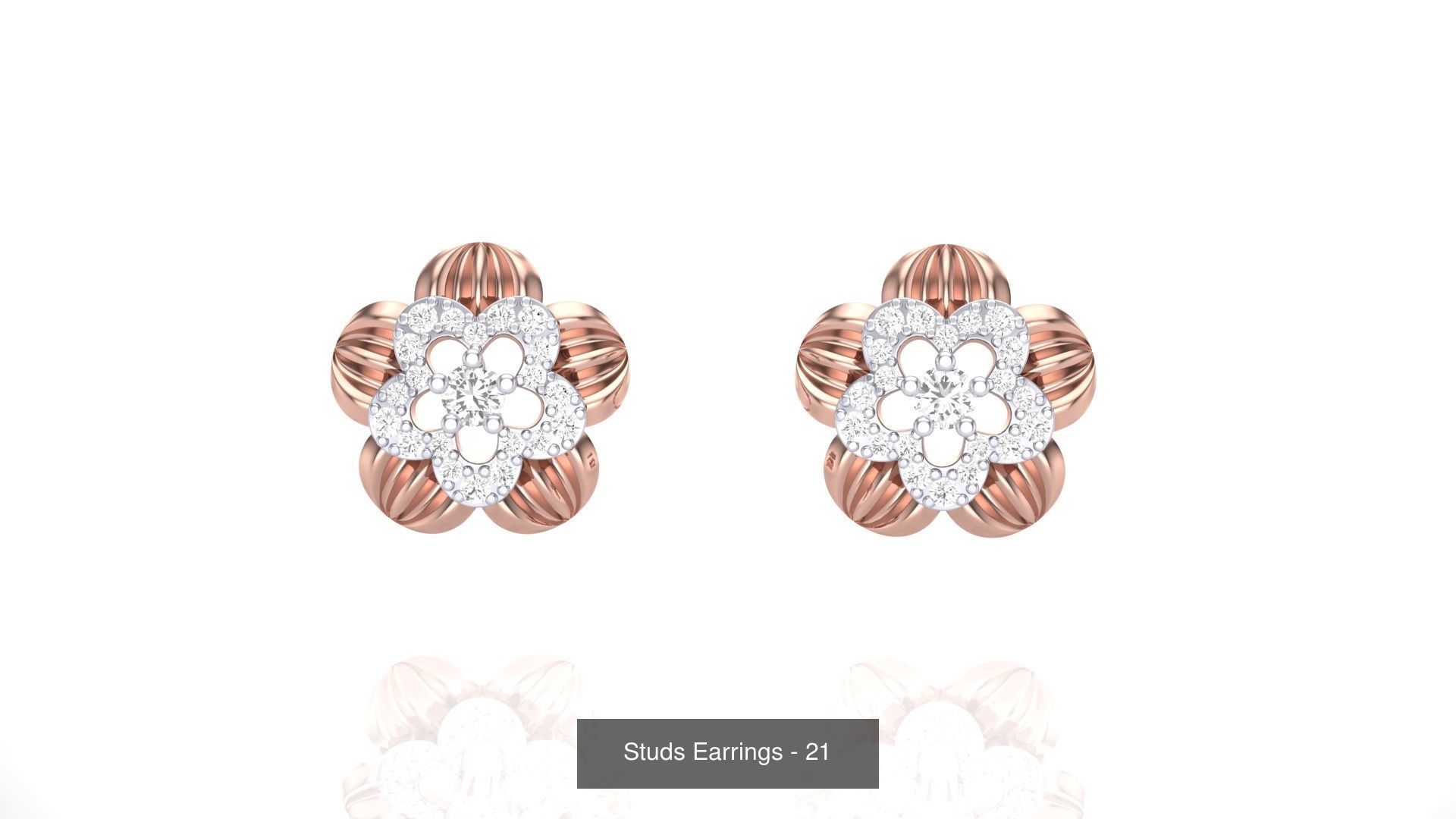 830 Diamond Studs Earrings Pack 3D Model Collection_121