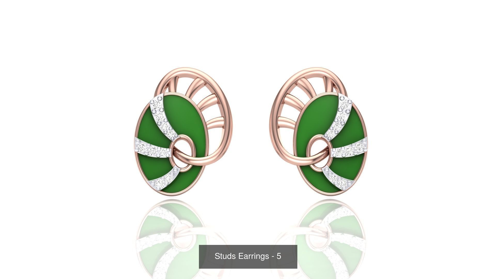 830 Diamond Studs Earrings Pack 3D Model Collection_97