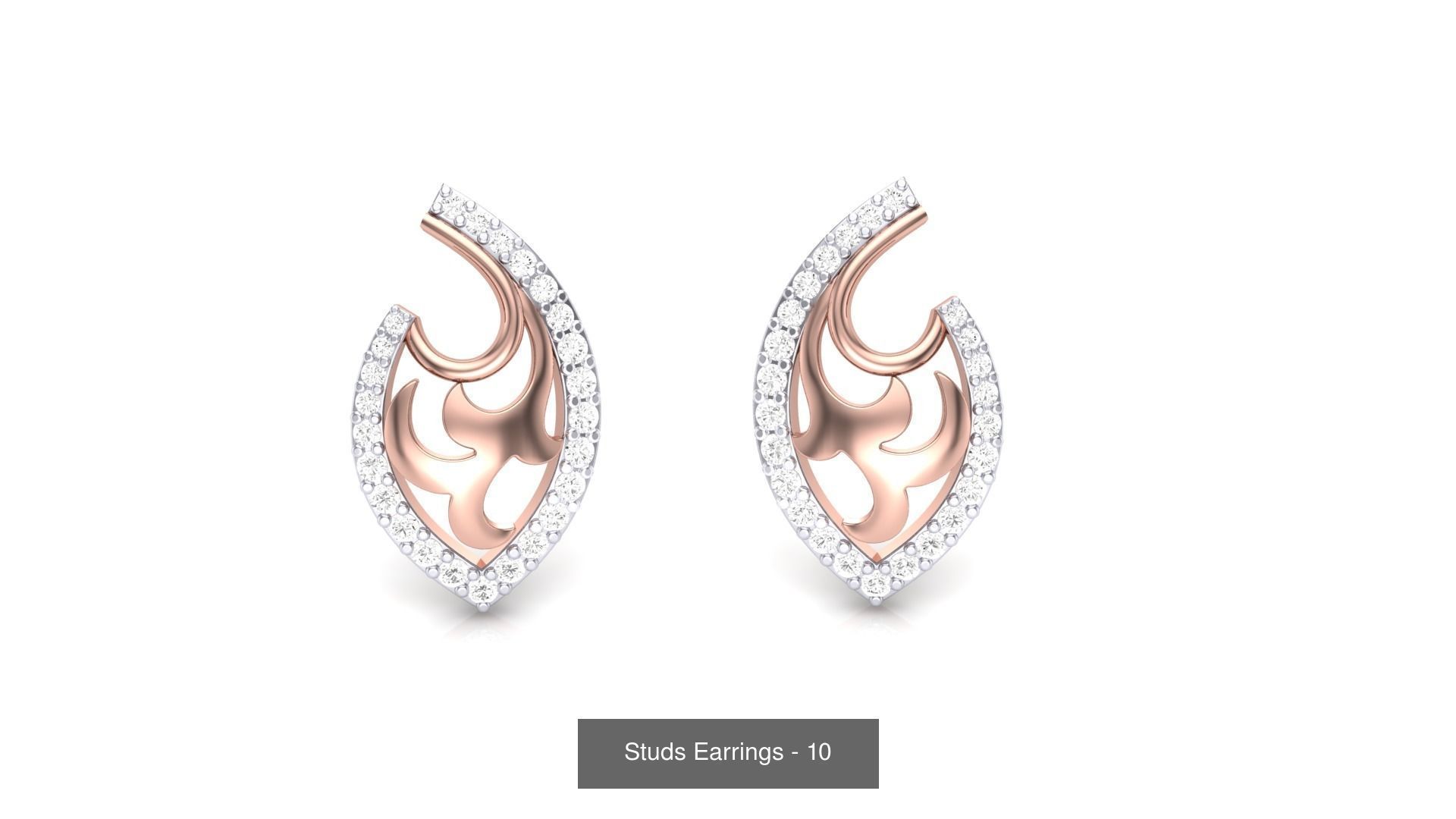 830 Diamond Studs Earrings Pack 3D Model Collection_148