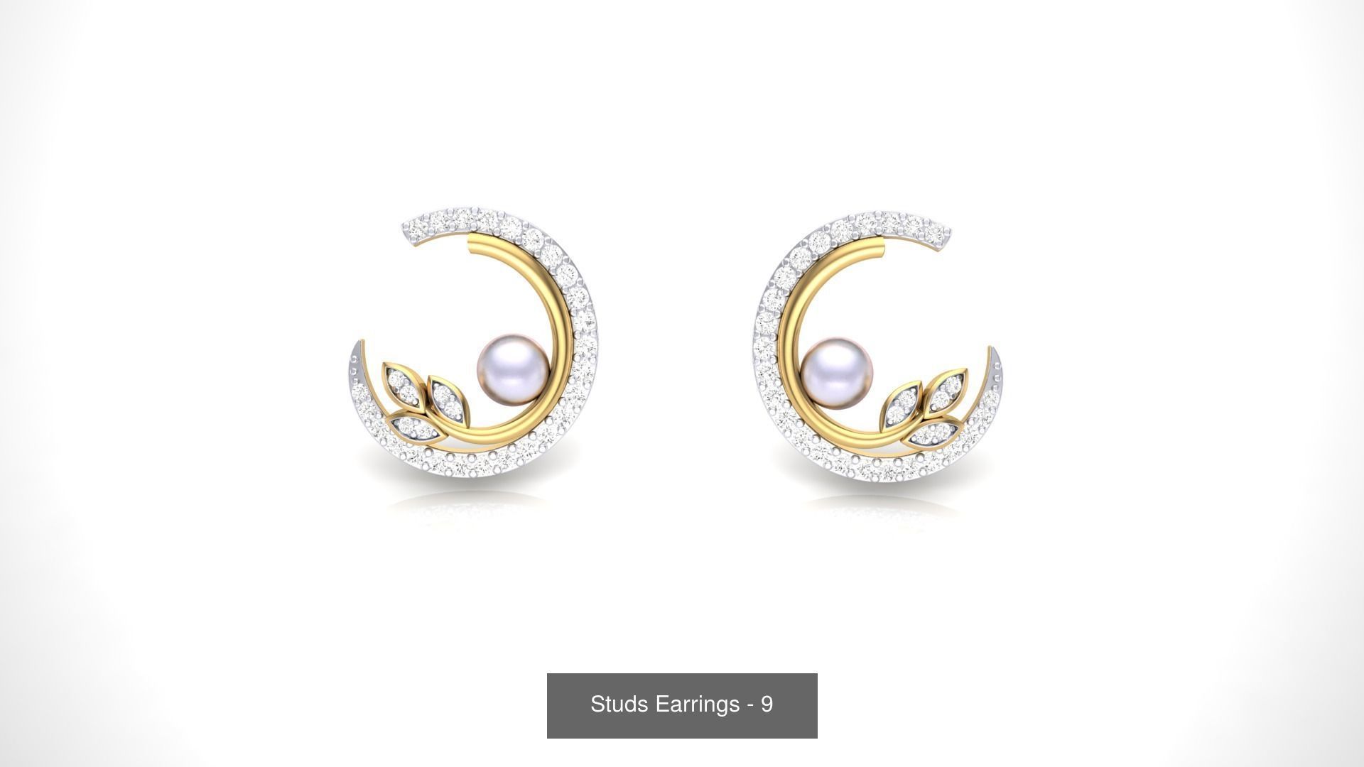 830 Diamond Studs Earrings Pack 3D Model Collection_85