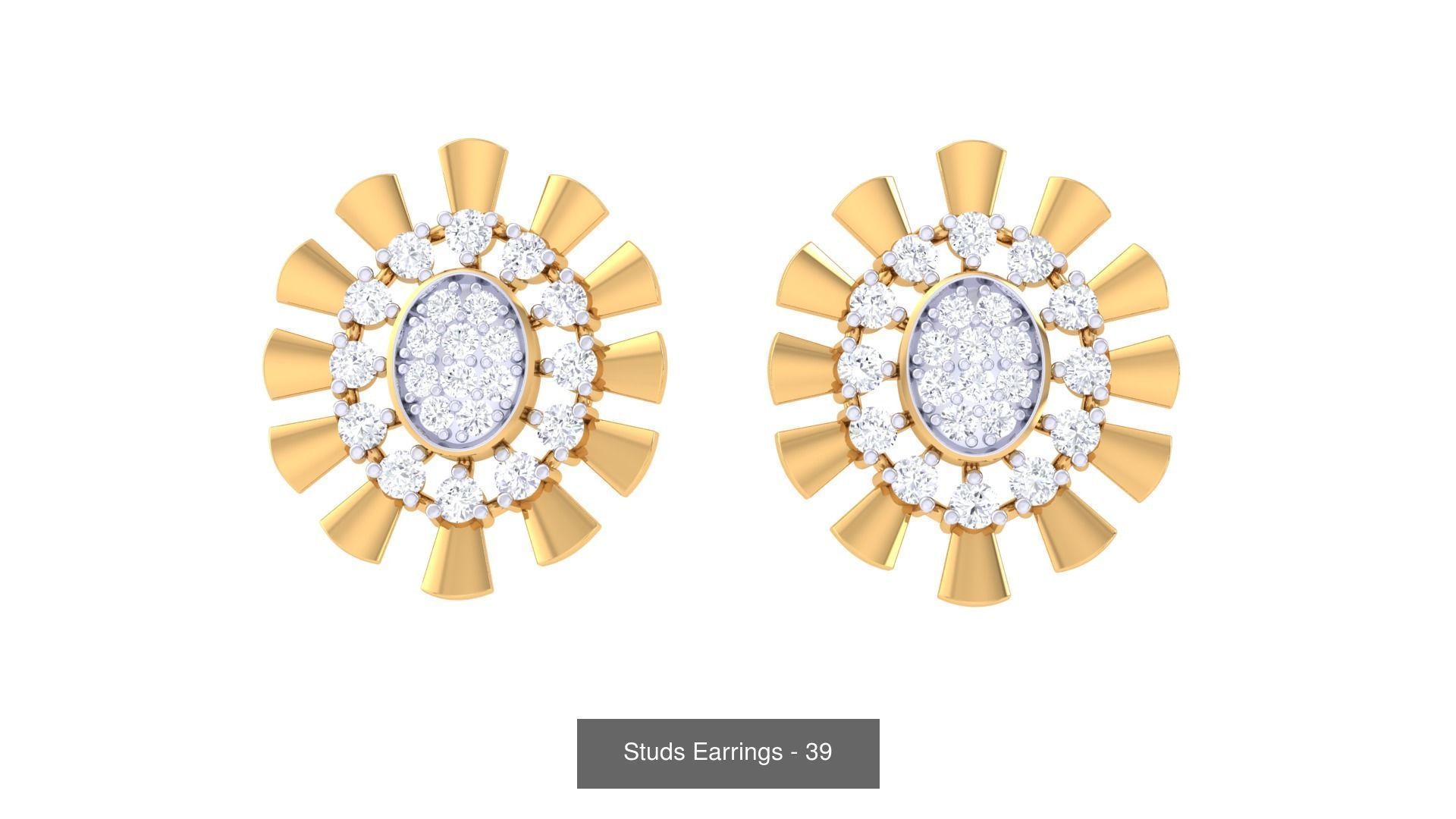 830 Diamond Studs Earrings Pack 3D Model Collection_249