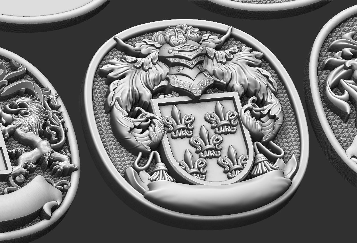 Coat of Arms Family - Brasao - Rings Set 3D print model_26