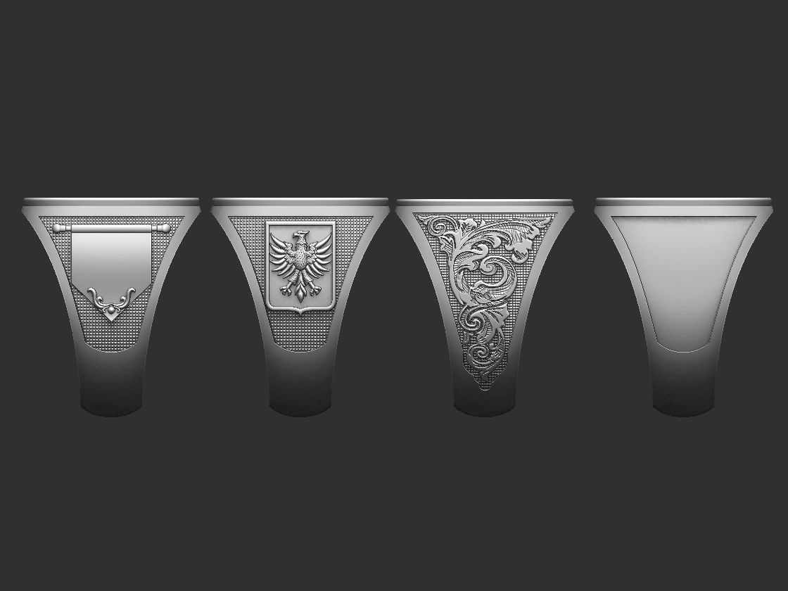 Coat of Arms Family - Brasao - Rings Set 3D print model_22