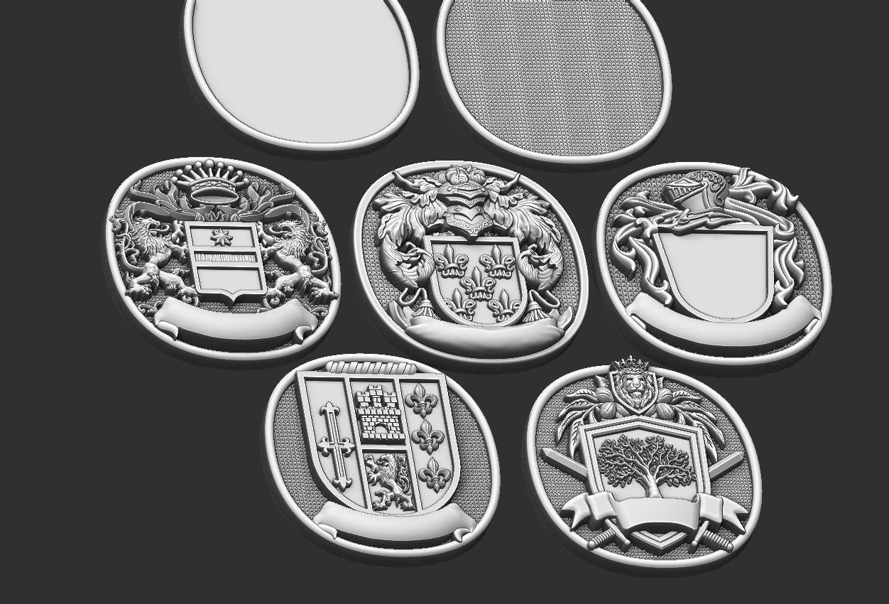 Coat of Arms Family - Brasao - Rings Set 3D print model_4