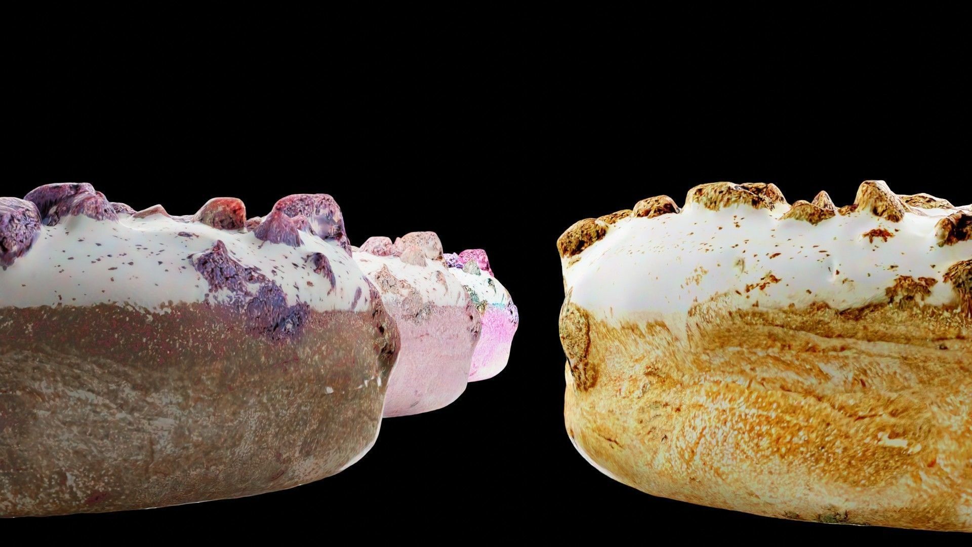 Scanned Donuts 10 flavors high and lowpoly versions Low-poly 3D model_28