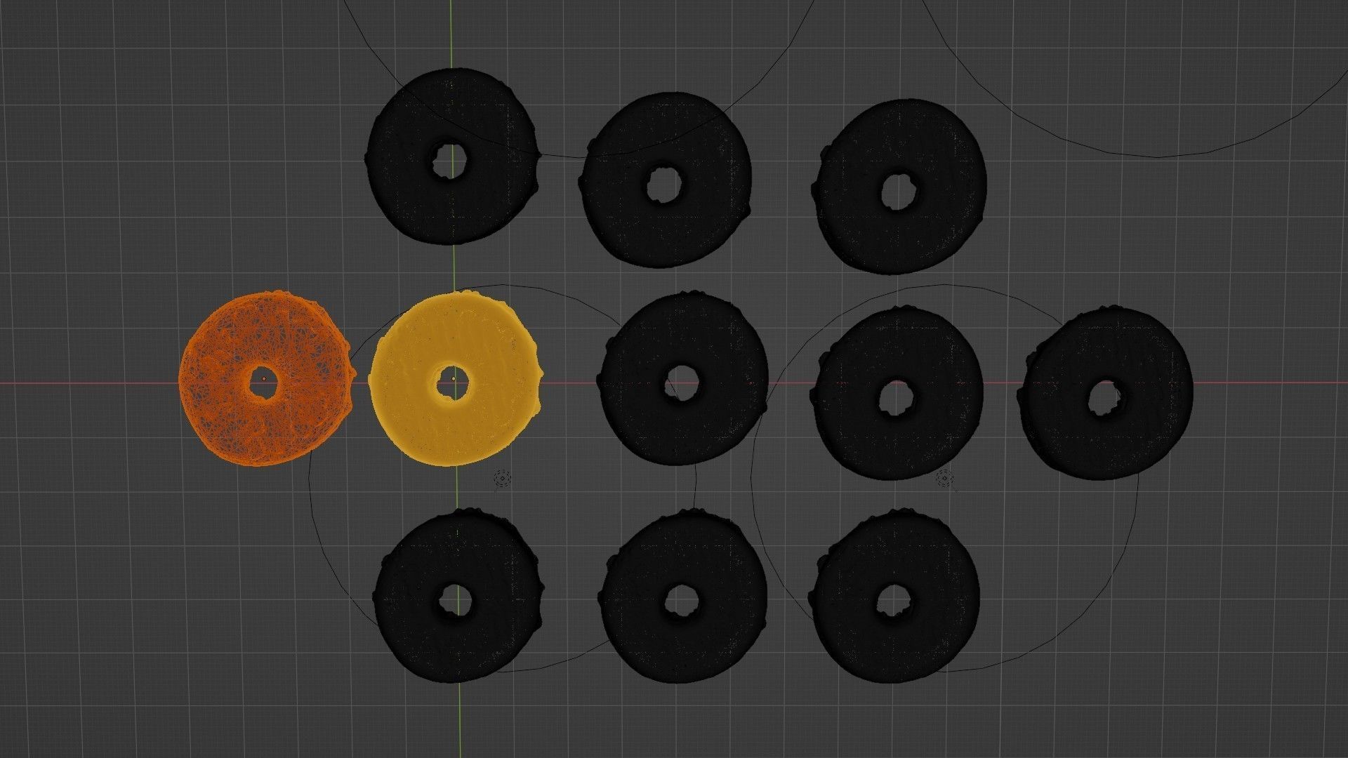 Scanned Donuts 10 flavors high and lowpoly versions Low-poly 3D model_51