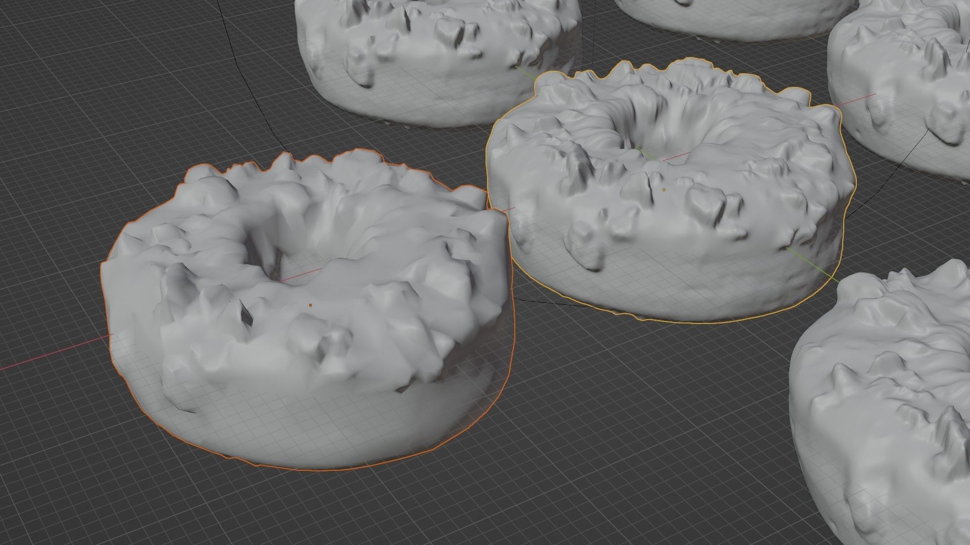 Scanned Donuts 10 flavors high and lowpoly versions Low-poly 3D model_52