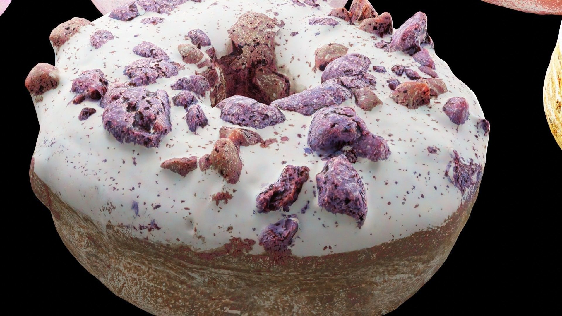 Scanned Donuts 10 flavors high and lowpoly versions Low-poly 3D model_43