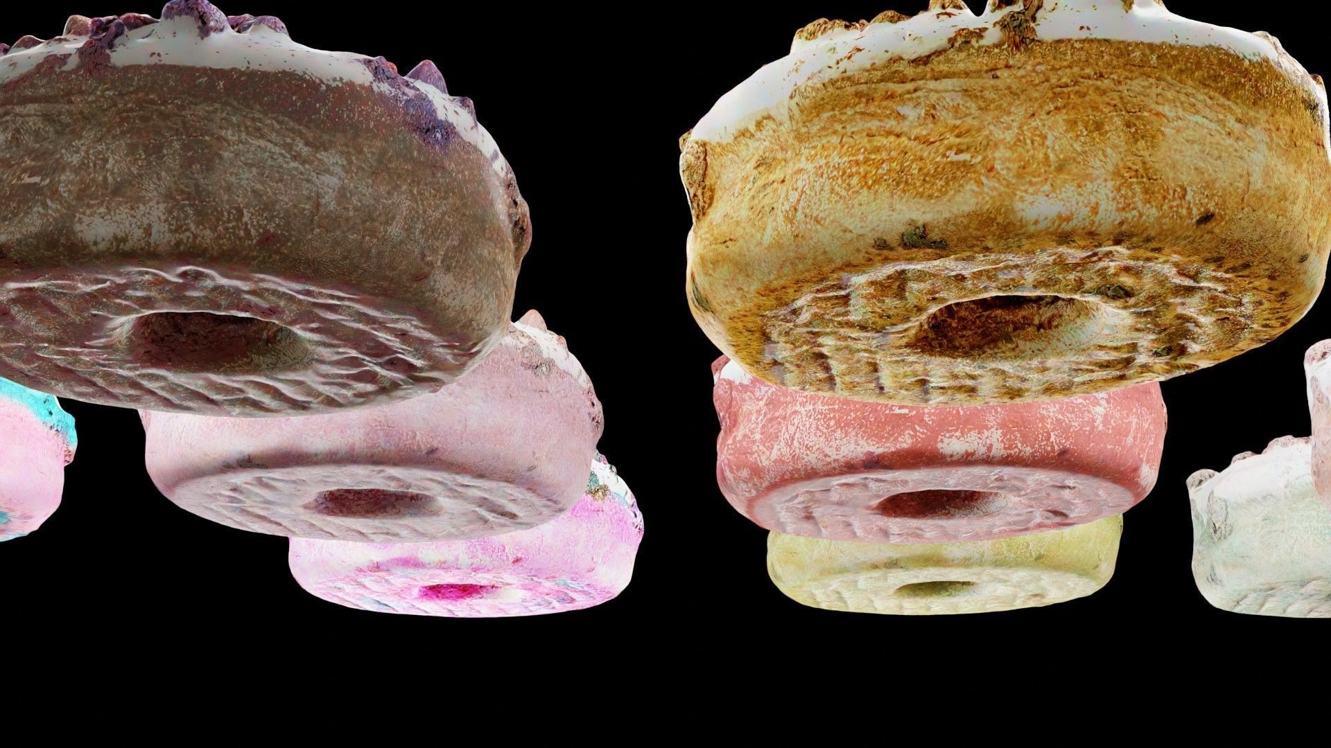 Scanned Donuts 10 flavors high and lowpoly versions Low-poly 3D model_27