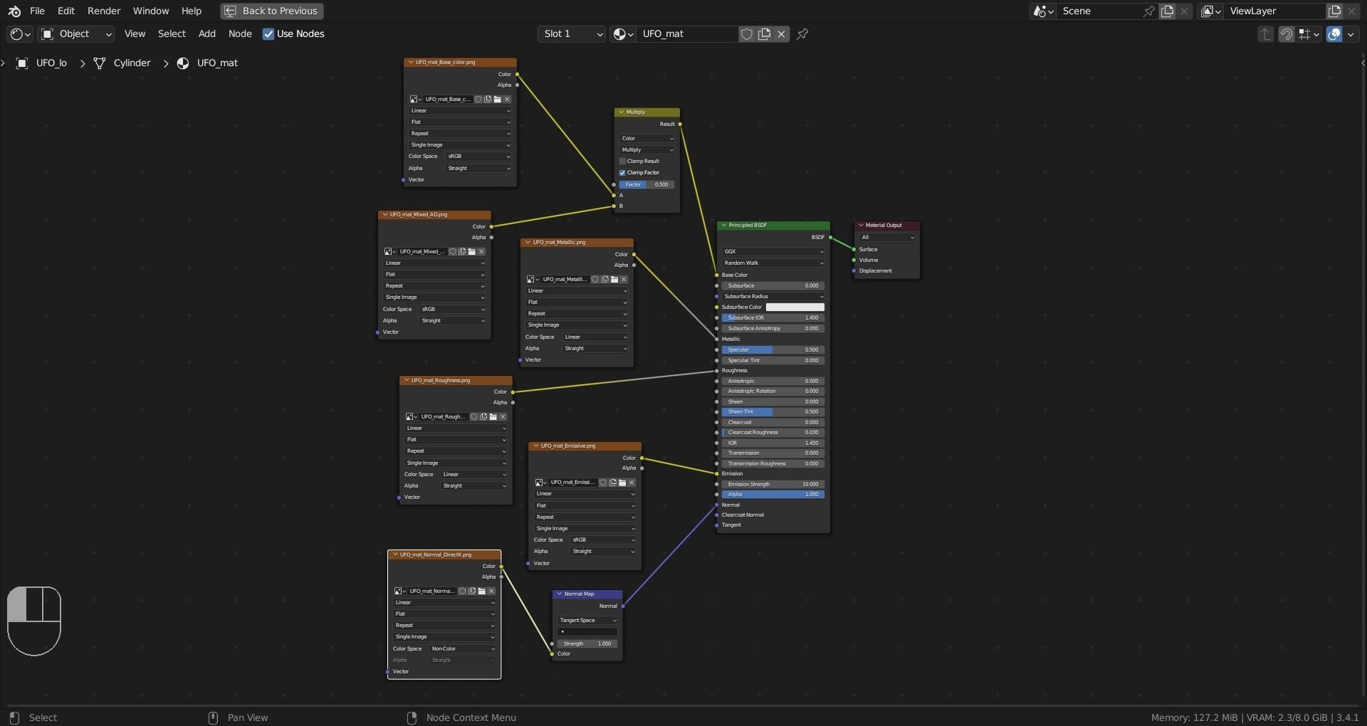 UFO SAUCER Low-poly 3D model_15