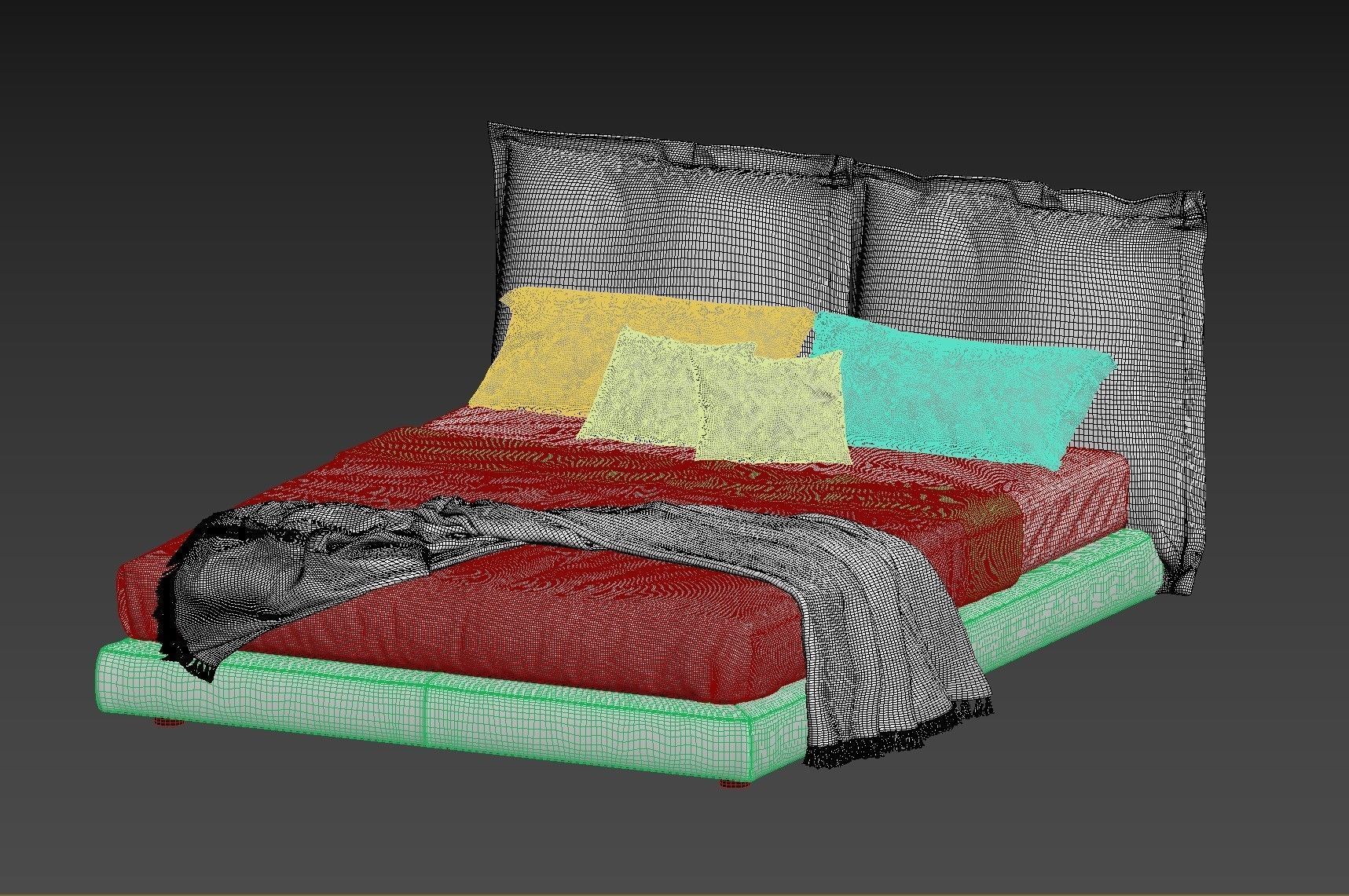 Bed 3d model 3D model_4