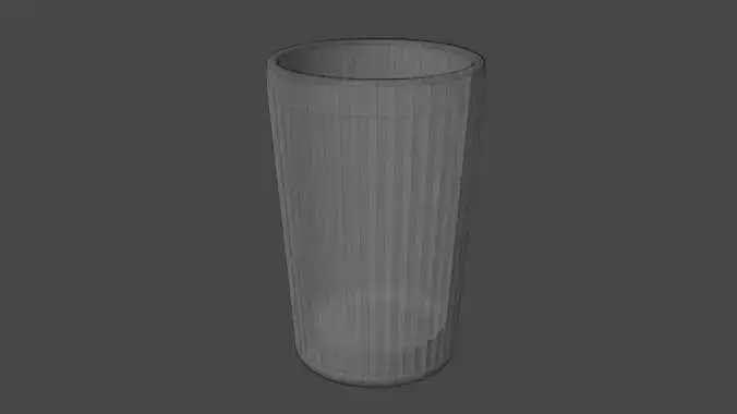 Glass tumbler with reliefs around