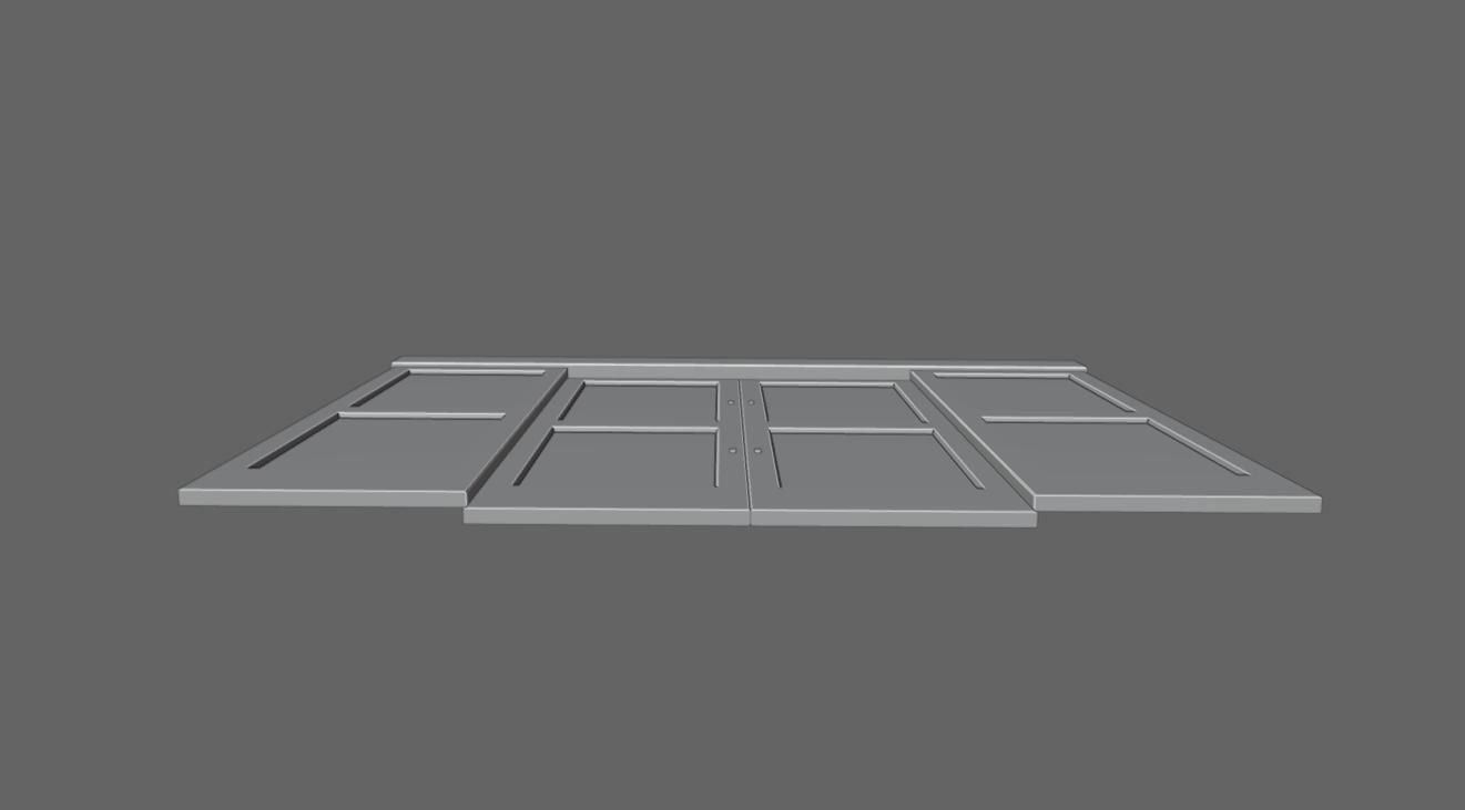 Automatic Door - Shop - Porta Automatica Low-poly 3D model_17