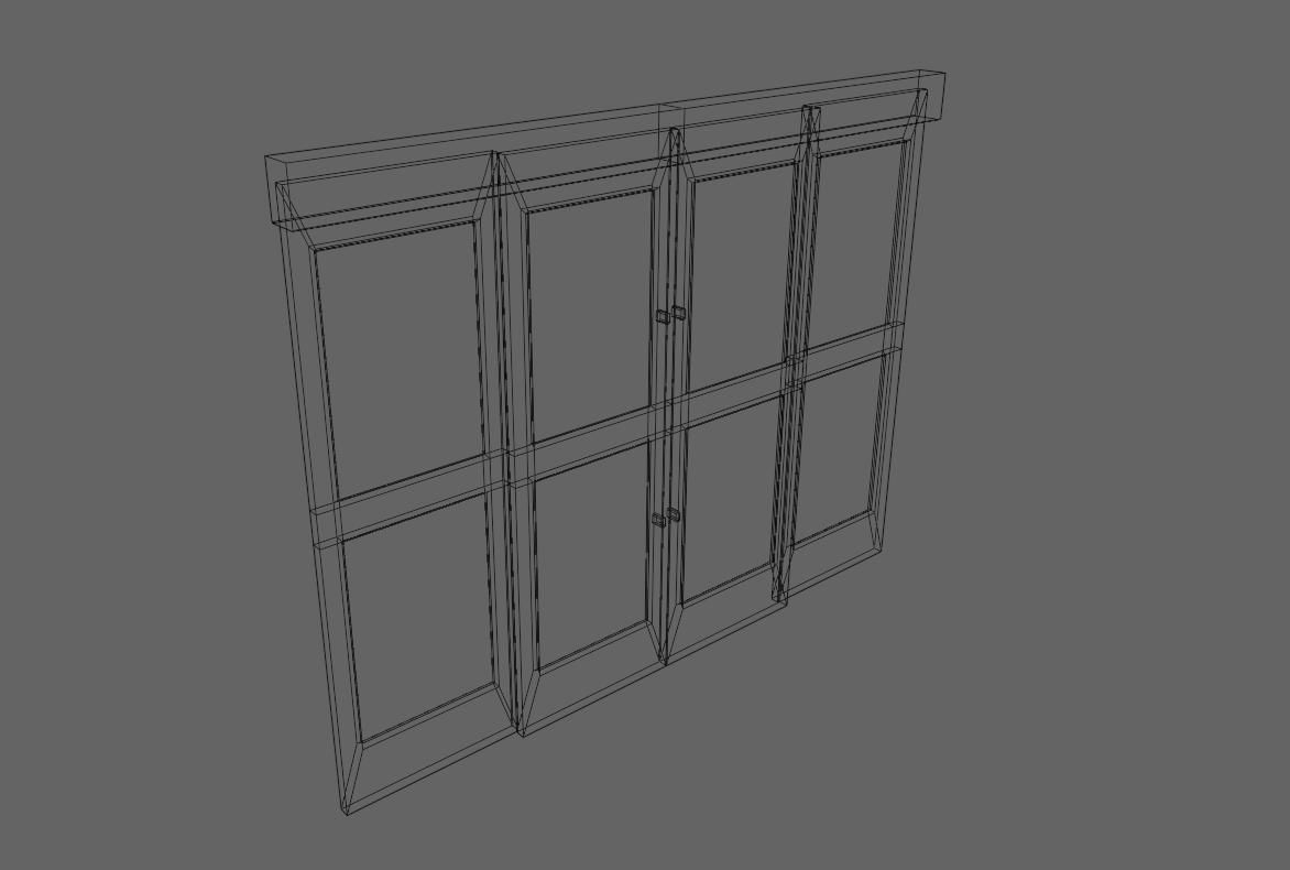 Automatic Door - Shop - Porta Automatica Low-poly 3D model_21
