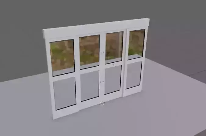 Automatic Door - Shop - Porta Automatica Low-poly 3D model