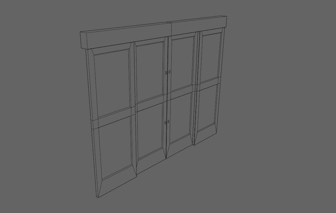 Automatic Door - Shop - Porta Automatica Low-poly 3D model_19
