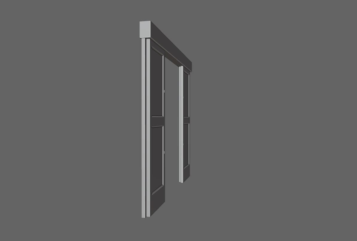 Automatic Door - Shop - Porta Automatica Low-poly 3D model_15