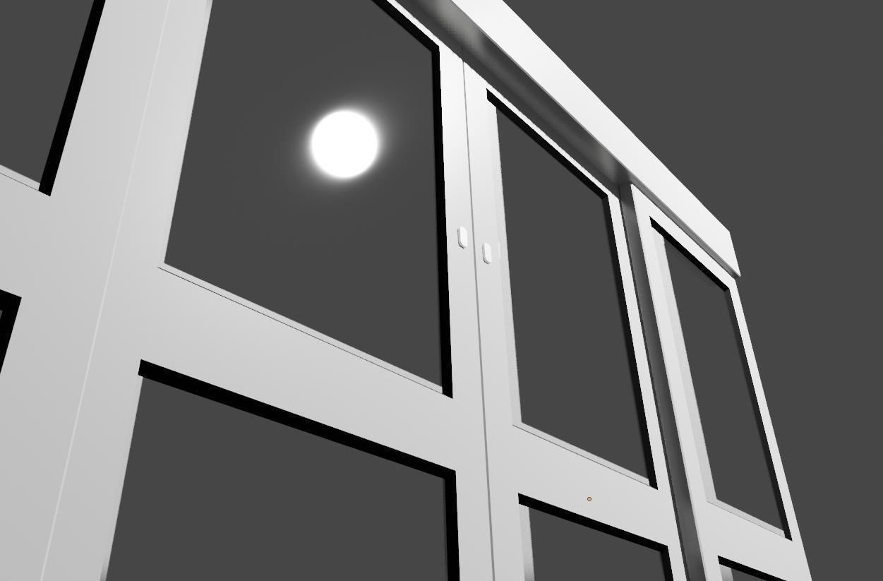Automatic Door - Shop - Porta Automatica Low-poly 3D model_6