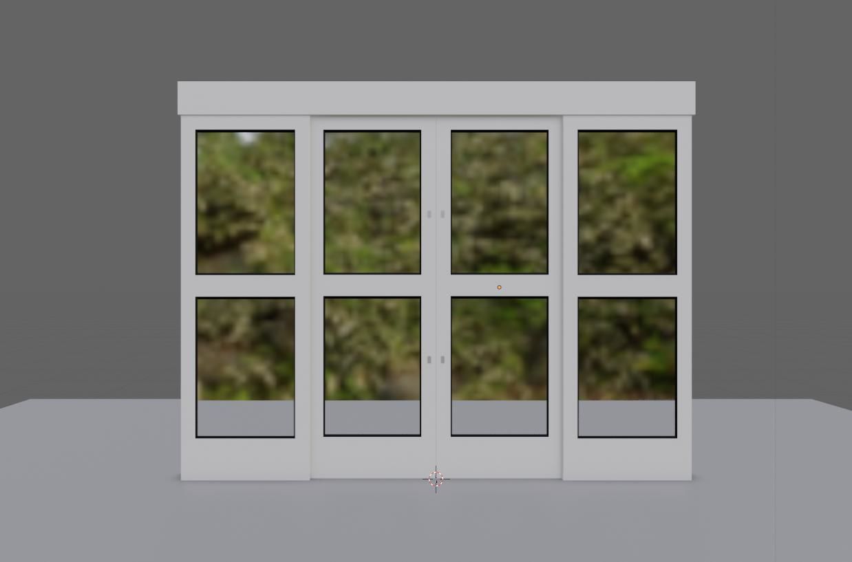 Automatic Door - Shop - Porta Automatica Low-poly 3D model_4